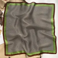 Women's Sweet Plaid  Silk Printing Silk Scarf main image 3