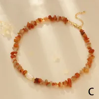 Simple Style Irregular Freshwater Pearl Stone Beaded Plating 18k Gold Plated Choker sku image 2