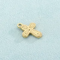 1 Piece Stainless Steel 18K Gold Plated Cross main image 4