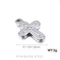1 Piece Stainless Steel 18K Gold Plated Cross sku image 2
