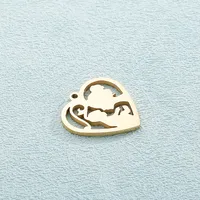 1 Piece Stainless Steel 18K Gold Plated Solid Color main image 4