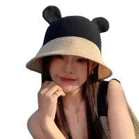Women's Vacation Color Block Big Eaves Wool Cap main image 4