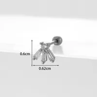 Ear Cartilage Rings & Studs Geometric Copper Plating Artificial Gemstones sku image 3