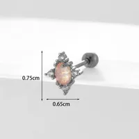 Ear Cartilage Rings & Studs Geometric Copper Plating Artificial Gemstones sku image 4