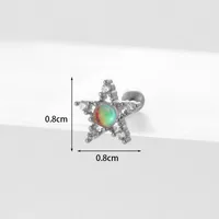 Ear Cartilage Rings & Studs Geometric Copper Plating Artificial Gemstones sku image 5