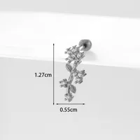 Ear Cartilage Rings & Studs Geometric Copper Plating Artificial Gemstones sku image 7