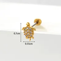 Ear Cartilage Rings & Studs Geometric Copper Plating Artificial Gemstones sku image 8