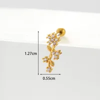 Ear Cartilage Rings & Studs Geometric Copper Plating Artificial Gemstones sku image 19