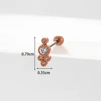 Ear Cartilage Rings & Studs Geometric Copper Plating Artificial Gemstones sku image 13