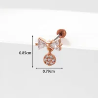 Ear Cartilage Rings & Studs Geometric Copper Plating Artificial Gemstones sku image 24