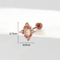 Ear Cartilage Rings & Studs Geometric Copper Plating Artificial Gemstones sku image 15