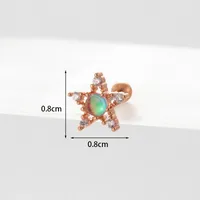 Ear Cartilage Rings & Studs Geometric Copper Plating Artificial Gemstones sku image 20