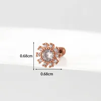 Ear Cartilage Rings & Studs Geometric Copper Plating Artificial Gemstones sku image 21