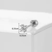 Ear Cartilage Rings & Studs Fashion Geometric Copper Plating Artificial Gemstones sku image 1