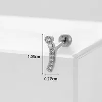 Ear Cartilage Rings & Studs Fashion Geometric Copper Plating Artificial Gemstones sku image 5