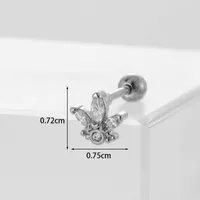 Ear Cartilage Rings & Studs Fashion Geometric Copper Plating Artificial Gemstones sku image 13