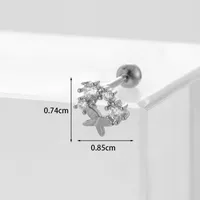 Ear Cartilage Rings & Studs Fashion Geometric Copper Plating Artificial Gemstones sku image 14