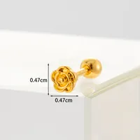 Ear Cartilage Rings & Studs Fashion Geometric Copper Plating Artificial Gemstones sku image 9