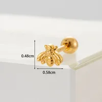 Ear Cartilage Rings & Studs Fashion Geometric Copper Plating Artificial Gemstones sku image 10