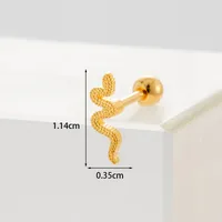 Ear Cartilage Rings & Studs Fashion Geometric Copper Plating Artificial Gemstones sku image 11