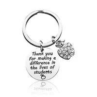Teacher's Day Graduation Gift Stainless Steel Keychain sku image 8
