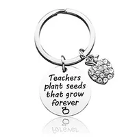 Teacher's Day Graduation Gift Stainless Steel Keychain sku image 6