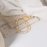 Simple Style Geometric Freshwater Pearl Copper Plating 18k Gold Plated Bracelets main image 4