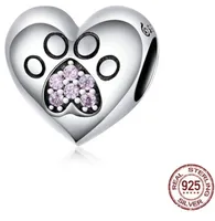 1 Piece 925 Sterling Silver Rhinestones Heart Shape Jewelry Accessories sku image 2