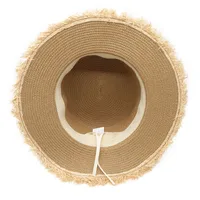 Women's Cute Sweet Color Block Bowknot Wide Eaves Straw Hat main image 2