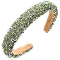 Women's Elegant Simple Style Classic Style Color Block Arylic Sponge Inlay Rhinestones Hair Band main image 3