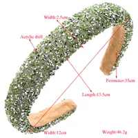 Women's Elegant Simple Style Classic Style Color Block Arylic Sponge Inlay Rhinestones Hair Band main image 10