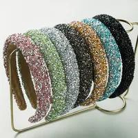 Women's Elegant Simple Style Classic Style Color Block Arylic Sponge Inlay Rhinestones Hair Band main image 1