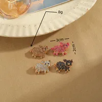 Cute Retro Animal Alloy Plating Inlay Rhinestones Women's Brooches 1 Piece main image 1
