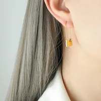 Fashion Leaf 304 Stainless Steel No Inlaid 18K Gold Plated Earrings sku image 2