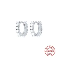 1 Pair 925 Sterling Silver Shell Circle Hoop Earrings main image 4