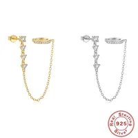 1 Piece Fashion Geometric Sterling Silver Inlay Zircon Ear Clips main image 5