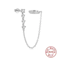 1 Piece Fashion Geometric Sterling Silver Inlay Zircon Ear Clips main image 2