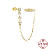 1 Piece Fashion Geometric Sterling Silver Inlay Zircon Ear Clips sku image 1