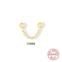 1 Piece 925 Sterling Silver Geometric Ear Studs sku image 2