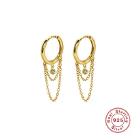 1 Pair 925 Sterling Silver Gem Solid Color Earrings main image 1
