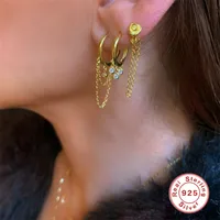 1 Pair 925 Sterling Silver Gem Solid Color Earrings main image 3