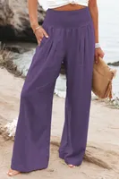 Spot!  Europe And The United States In Spring And Summer   Casual Wide Leg Cotton And Linen Explosions Loose Pants Women main image 2