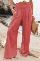 Spot!  Europe And The United States In Spring And Summer   Casual Wide Leg Cotton And Linen Explosions Loose Pants Women main image 3