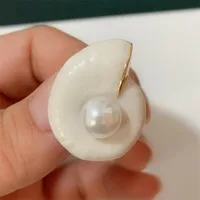 Fashion Snails Alloy Inlay Pearl Women's Brooches sku image 2