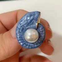 Fashion Snails Alloy Inlay Pearl Women's Brooches sku image 1