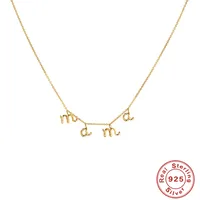 925 Sterling Silver Cable Chain Plating Letter Necklace main image 1