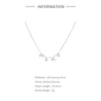 925 Sterling Silver Cable Chain Plating Letter Necklace main image 2