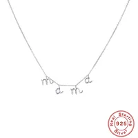 925 Sterling Silver Cable Chain Plating Letter Necklace main image 5