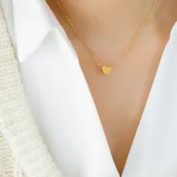 Titanium&stainless Steel Korea Sweetheart Necklace  (mini Heart Rose Alloy) Nhok0224-mini-heart-rose-alloy main image 1