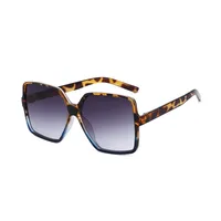 Retro Gradient Color Leopard Ac Square Full Frame Women's Sunglasses main image 2